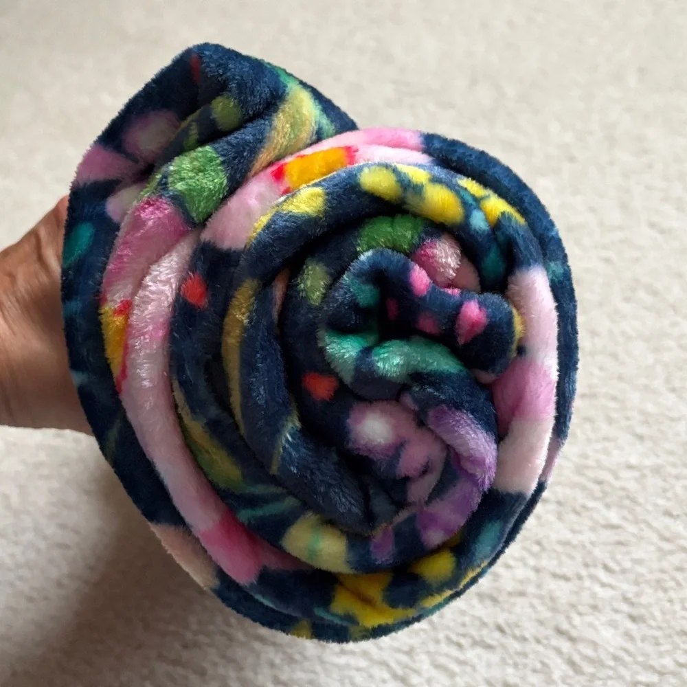 Pink/Green Floral Blanket